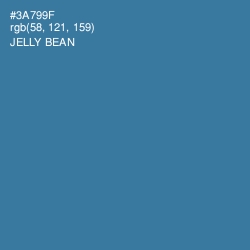 #3A799F - Jelly Bean Color Image